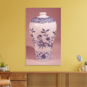 Blossom vase, Ming dynasty Canvas Afdruk (Insitu (Woonkamer))