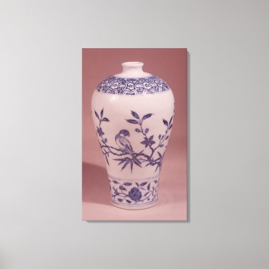 Blossom vase, Ming dynasty Canvas Afdruk (Voorkant)