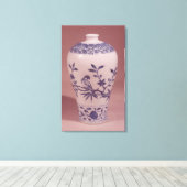 Blossom vase, Ming dynasty Canvas Afdruk (Insitu (Houten vloer))