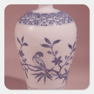 Blossom vase, Ming dynasty Vierkante Sticker