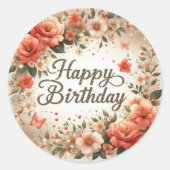 Blossom Verjaardagswensen sticker (Voorkant)