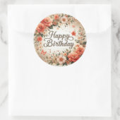 Blossom Verjaardagswensen sticker (Tas)