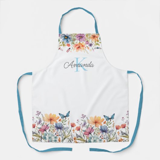 Blossom & Vlinder Gepersonaliseerd Schort (Voorkant)