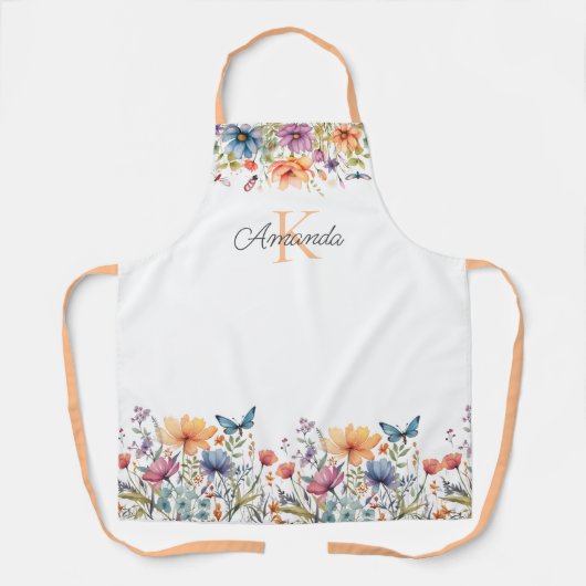 Blossom & Vlinder Gepersonaliseerd Schort (Voorkant)
