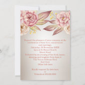 Blossom voor weddenschap Perzisch Roze Floral Bouq Kaart (Achterkant)