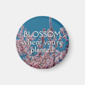 BLOSSOM WAAR JE GEPLANTEERD BLOEMVAL BENT MAGNEET (Voorkant)