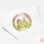 Blossom Walk Ronde Sticker (Envelop)
