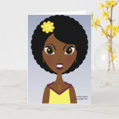 Blossom Wenskaart Kaart (Gele Bloem)