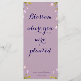 Blossom where you´re planted Bookmark Lesezeichen Menu