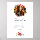 Blossom with Me Bloemen Afstudeerfeest Welkom Poster (Voorkant)