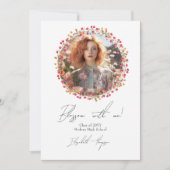 Blossom with Me Wildflower Afstuderen Foto Aankondiging (Voorkant)