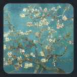 Blossomalamandelboom - Van Gogh Vierkante Sticker<br><div class="desc">Mooi schilderij van Vincent Van Gogh,  Blossom Boom. Blossom Tree-foto van hoge kwaliteit voor de beste resultaten in afdrukken en geweldige Van Gogh-cadeauideeën. Afbeeldingen van hoge kwaliteit voor veel verschillende producten en grote prints.</div>