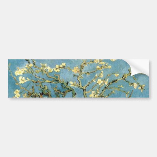 Blossomalamandelboom van Van Gogh Bumpersticker (Voorkant)