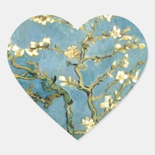 Blossomalamandelboom van Van Gogh Hart Sticker (Voorkant)