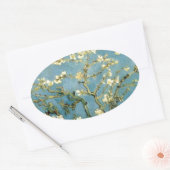 Blossomalamandelboom van Van Gogh Ovale Sticker (Envelop)