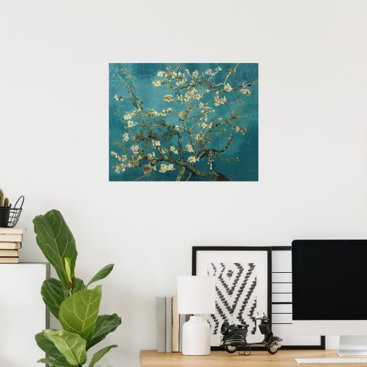 Blossomalamandelboom van Van Gogh Poster (Thuiskantoor)