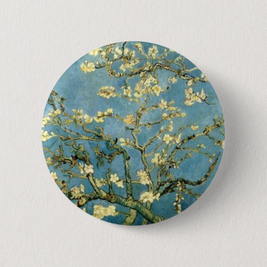 Blossomalamandelboom van Van Gogh Ronde Button 5,7 Cm (Voorkant)