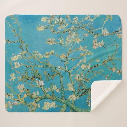 Blossomalamandelboom van Van Gogh Sherpa Deken (Voorkant (horizontaal))