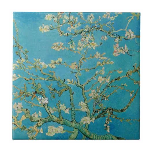 Blossomalamandelboom van Van Gogh Tegeltje (Voorkant)