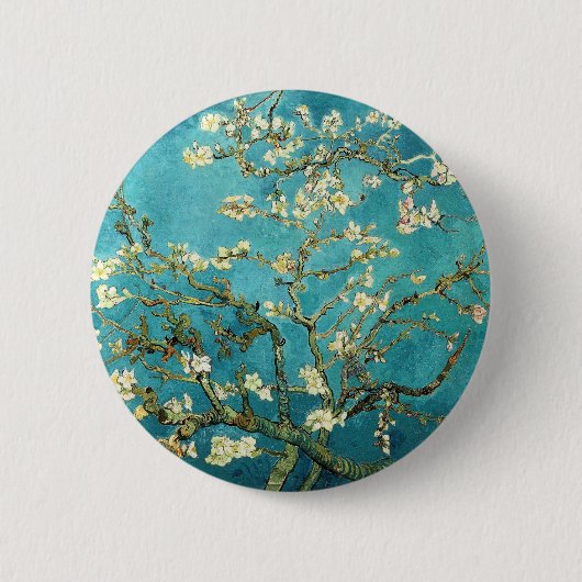 Blossomalamandelboom - Vincent Van Gogh Ronde Button 5,7 Cm (Voorkant)