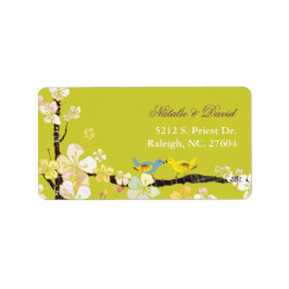 Blossomalings Love Spring Green Wedding Address Etiket