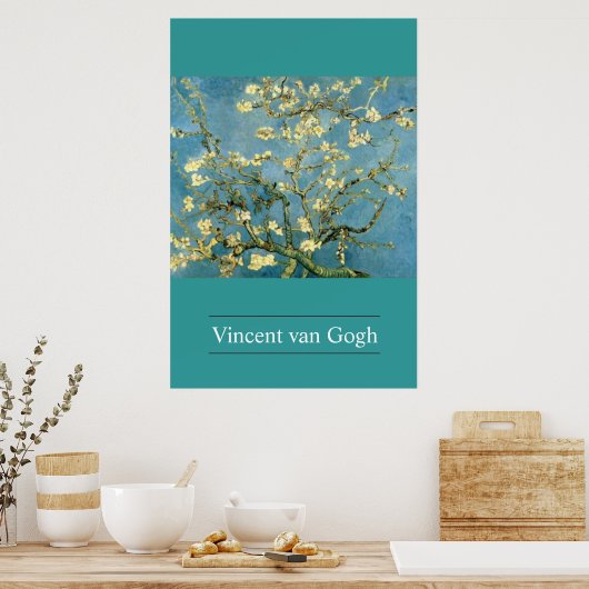 Blossomalmonaboom door Van Gogh Poster Print (Keuken)