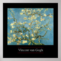 Blossomalmonaboom door Van Gogh Poster Print