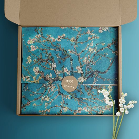 Blossomalmond Bomen Branches Van Gogh Tissuepapier