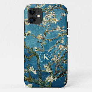 Blossomalmond Vintage Floral Van Gogh Monogram Case-Mate iPhone Case