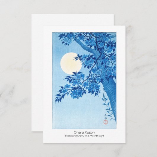 Blossombere Cherry Moonlit Night Ohara Koson + Kaa (Voorkant / Achterkant)