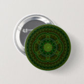 Blossombere groene Kaleidoscoop Ronde Button 5,7 Cm (Voorkant /achterkant)