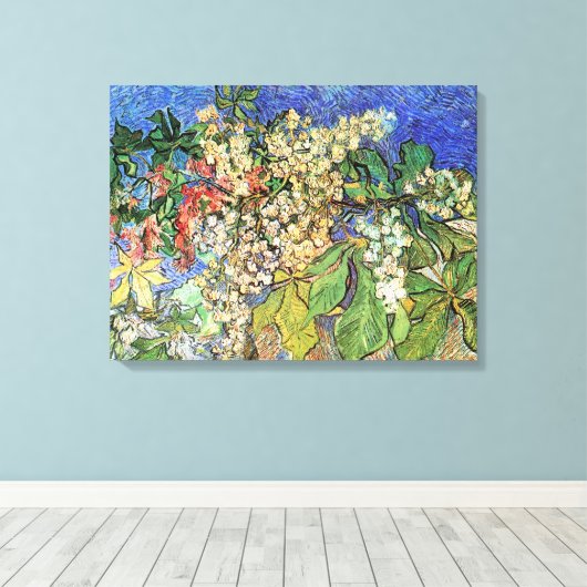 Blossombere kastanjebijkantoren door Vincent van G Canvas Afdruk (Insitu (Houten vloer))