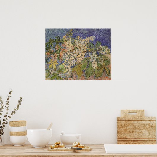 Blossombere kastanjebijkantoren door Vincent van G Poster (Keuken)