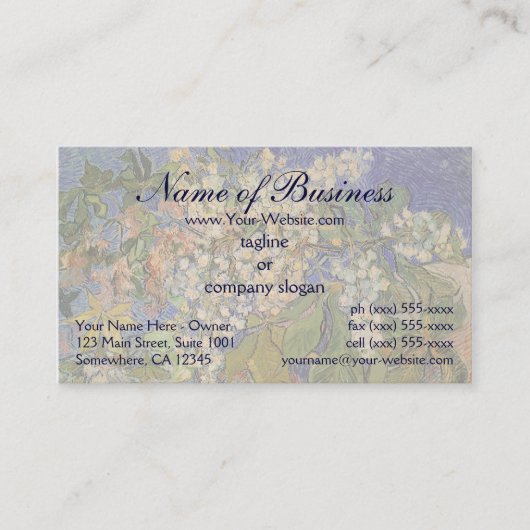 Blossombere kastanjebijkantoren door Vincent van G Visitekaartje (Voorkant)