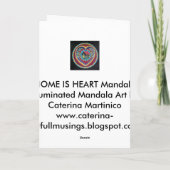 Blossombere Mandala Feestdagen Kaart (Achterkant)