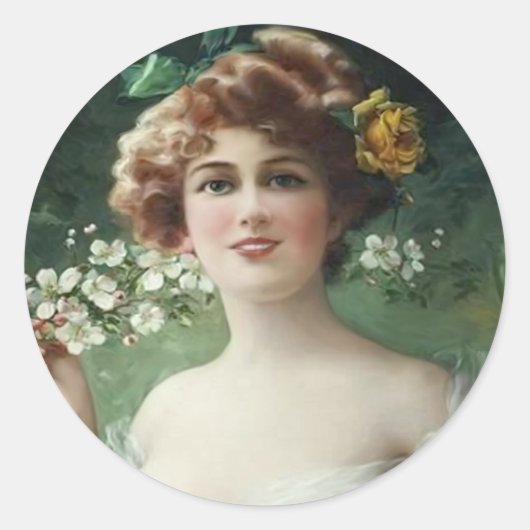 Blossombere schoonheid ronde sticker (Voorkant)