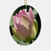 Blossomberende roze Lotus Flower Summer Keramisch Ornament (Rechts)