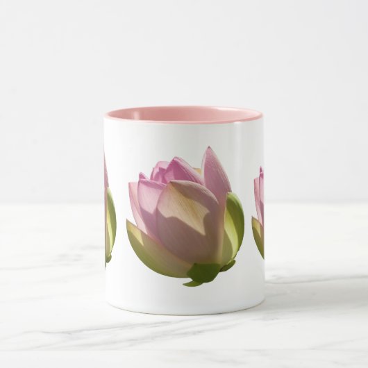 Blossomberende roze Lotus Flower Summer Mok (Midden)