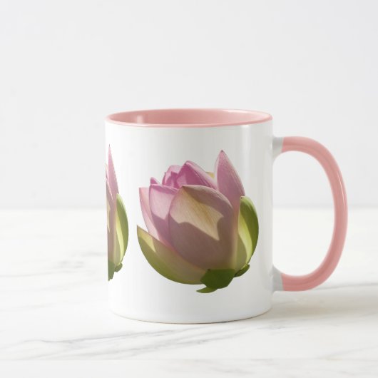 Blossomberende roze Lotus Flower Summer Mok (Rechts)
