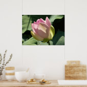 Blossomberende roze Lotus Flower Summer Poster (Keuken)