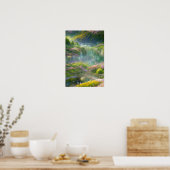 Blossomberende schoonheid, een lentestuin poster (Keuken)