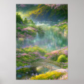 Blossomberende schoonheid, een lentestuin poster (Voorkant)