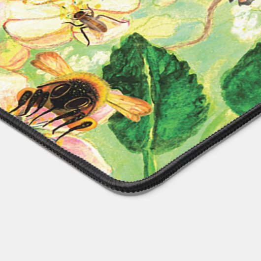 Blossomboom met bijen bureaumat (Hoek)