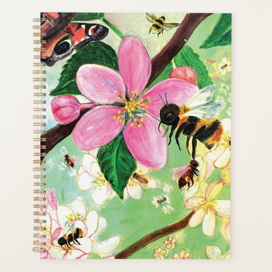 Blossomboom met bijen planner (Voorkant)