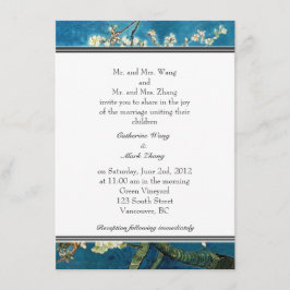 Blossomde uitnodiging voor de bruiloft van de aman