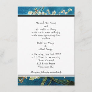 Blossomde uitnodiging voor de bruiloft van de aman