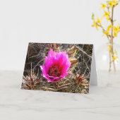 Blossomen Cactus (Prickly Pear) Wilde bloem Kaart (Gele Bloem)