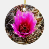 Blossomen Cactus (Prickly Pear) Wilde bloem Keramisch Ornament (Voorkant)