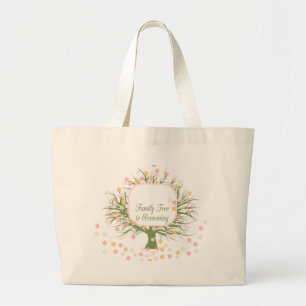 Blossomfamilie - boom grote tote bag