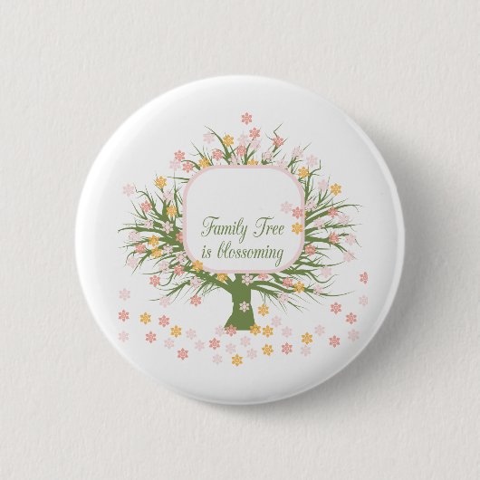 Blossomfamilie - boom ronde button 5,7 cm (Voorkant)